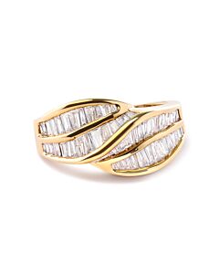 Haus of Brilliance 14K Yellow Gold Channel Set 1 1/3 Cttw Diamond Swirl and Weave Ring Band (H-I Color, SI1-SI2 Clarity)