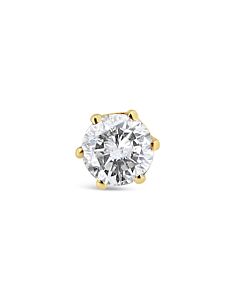 Haus of Brilliance 14K Yellow Gold Diamond Solitaire 6-Prong Single Solitaire Stud Earring (3/8 cttw, I-J Color, I2-I3 Clarity)
