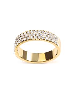 Haus of Brilliance 14K Yellow Gold Pave Set 3/4 cttw Multi Row Diamond Band Ring (H-I Color, SI2-I1 Clarity)