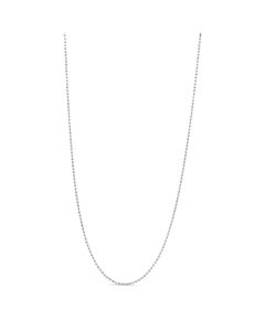 Haus of Brilliance .925 Sterling Silver 0.7mm Slim and Dainty Unisex 18" Inch Ball Bead Chain Necklace