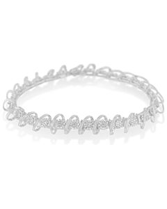 Haus of Brilliance .925 Sterling Silver 3/4 Cttw Diamond Illusion Plate Link Bracelet (I-J Color, I3 Clarity) - Size 7.25"