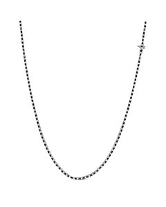 Haus of Brilliance .925 Sterling Silver 7.0 Carat Alternating White and Black Diamond Tennis Necklace