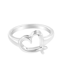 Haus of Brilliance .925 Sterling Silver Heart Carved Promise Ring