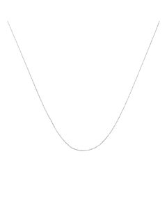 Haus of Brilliance Solid 10k White Gold 0.5MM Rope Chain Necklace. Unisex Chain - Size 20" Inches