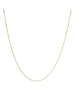 Haus of Brilliance Solid 14K Yellow Gold 0.75mm Classic Box Chain Necklace - Unisex Chain