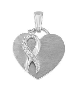 Haus of Brilliance Sterling Silver 1/10 ct TDW Diamond Heart Pendant Necklace (H-I, I1-I2)