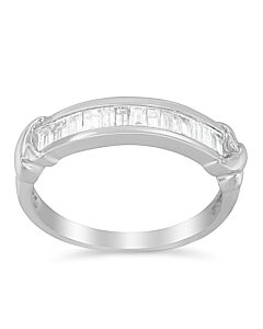 Haus of Brilliance Sterling Silver 1/2 ct TDW Diamond Band Ring (H-I, I1-I2)