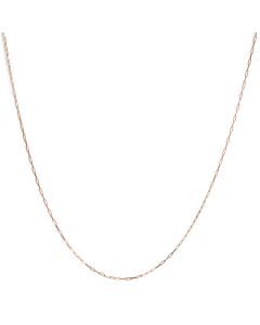 Haus of Brilliance Unisex Solid 14K Rose Gold 1.5mm Paperclip Chain Necklace - 18 Inches