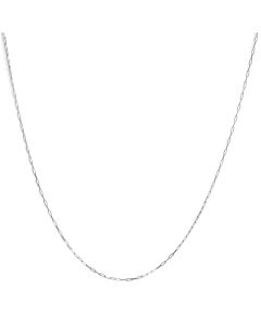 Haus of Brilliance Unisex Solid 14K White Gold 1.5mm Paperclip Chain Necklace - 18 Inches