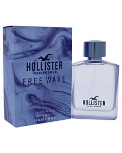 Hollister Men's Free Wave EDT Spray 3.4 oz Fragrances 0701021312041