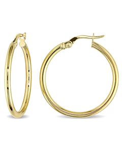 AMOUR Hoop Earrings In 10K Yellow Gold