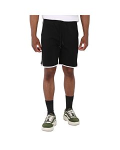 Hugo Boss Men's Black Contrast Binding Cotton-Blend Hover Sport Shorts
