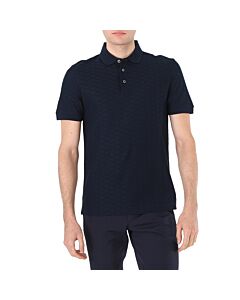 Hugo Boss Men's Dark Blue Mercerized Cotton Slim-Fit Polo Shirt