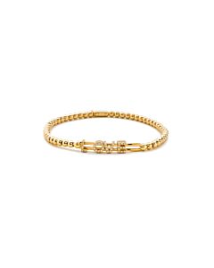 Hulchi Belluni 20359-Yw 18K Yg Bracelet Pave Love Diamonds 0.13 Cttw