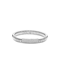 Hulchi Belluni 22344-Ww 18K Wg Bracelet Pave Bar Diamonds 1.10 Cttw