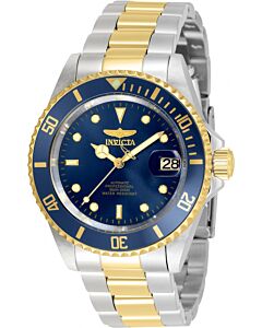 Men's Pro Diver Stainless Steel Navy Blue Dial Watch