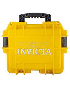Invicta 3 Slot Watch Case Gray / Yellow Watch Case