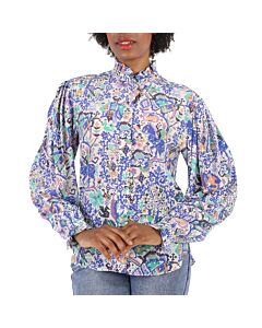 Isabel Marant Ladies Banessa Floral Print Top, Brand Size 38 (US Size 4)