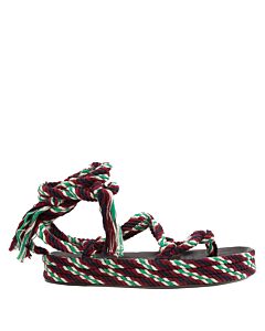 Isabel Marant Ladies Erol Stripe Rope Cotton Sandals