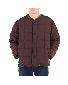 Jil Sander Men's Dark Brown Quilted Buttoned Jacket