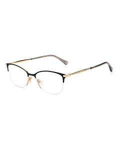 Jimmy Choo 52 mm Black Gold Eyeglass Frames