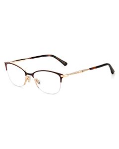 Jimmy Choo 52 mm Burgundy/Gold Eyeglass Frames