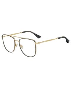 Jimmy Choo 53 mm Gold Glitter Grey Eyeglass Frames