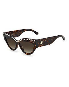 Jimmy Choo 55 mm Havana Sunglasses