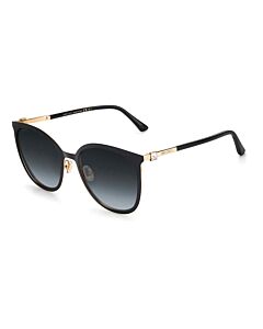 Jimmy Choo 56 mm Black Gold Sunglasses