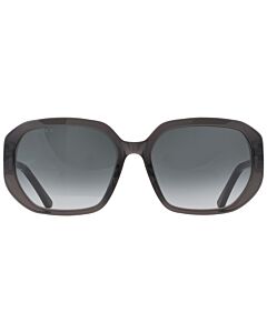 Jimmy Choo 57 mm Transparent Dark Grey Sunglasses