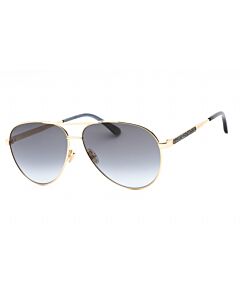 Jimmy Choo 60 mm Gold Blue Sunglasses