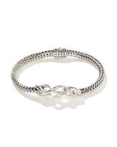 John Hardy Asli Classic Chain Link Silver Extra-Small Bracelet 5mm with Pusher Clasp, Size M - BB90240XM