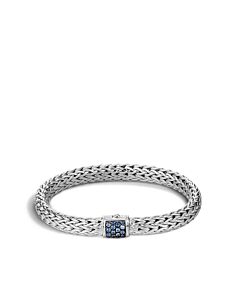 John Hardy Classic Chain Blue Sapphire Sterling Silver Bracelet - Bbs90409bspxm