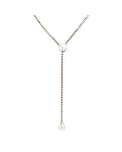 John Hardy Classic Chain Hammered Silver Station Lariat Drop Necklace - NB999583X32
