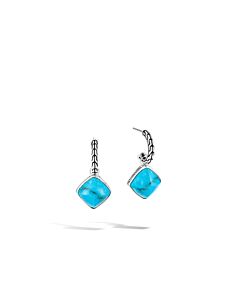 John Hardy Classic Chain Square Turquoise Drop Earrings - EBS905151TQ