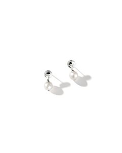 John Hardy Sterling Silver Pearl Drop Earrings - Eb30116