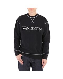 JW Anderson Black Inside Out Contrast Cotton Sweatshirt
