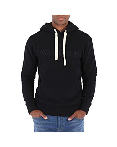 JW Anderson Classic Logo Cotton Hoodie In Black
