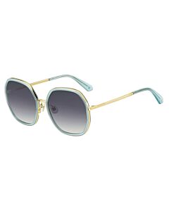 Kate Spade 58 mm Gold/Teal Sunglasses