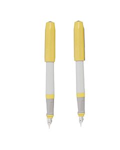 Kaweco Perkeo Light Spring Fountain Pen 2 Pack Bundle in Gray/Yellow