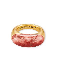 Kendra Scott Kaia Vintage Gold Plated Brass and Dyed Howlite Ring Sz 6 4217708433