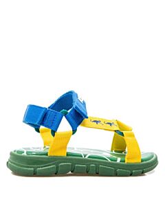 Kenzo Boys Colour-Block Embossed-Logo Touch-Strap Sandals
