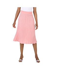 Kenzo Flamingo Pink Pleated-Knit Midi Skirt