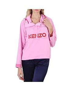 Kenzo Ladies Rose Logo-Print Hooded Jacket