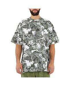 Kenzo Men's Dark Khaki Dreamers Graphic-print Cotton T-shirt