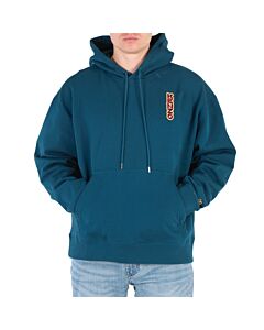 Kenzo Men's Duck Blue Embroidered Logo Hoodie