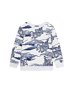 Kenzo White All-Over Print Sweatshirt