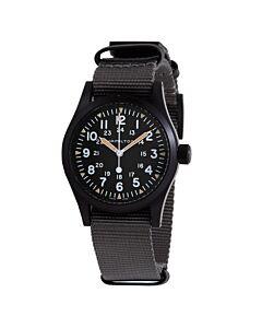 Men's Khaki Field Textile NATO Black Dial Watch