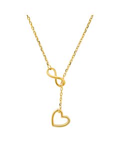 Kylie Harper 14k Gold Over Silver Infinity Heart Y Necklace