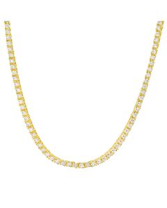 Kylie Harper 14k Gold Over Silver Cubic Zirconia  CZ Tennis Necklace
